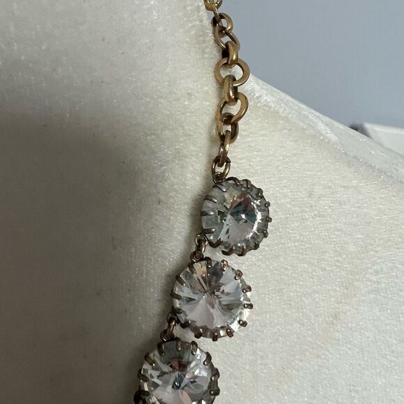 J Crew Jewel Venus Flytrap Medallion Sparkle Bib Necklace - Picture 3 of 4